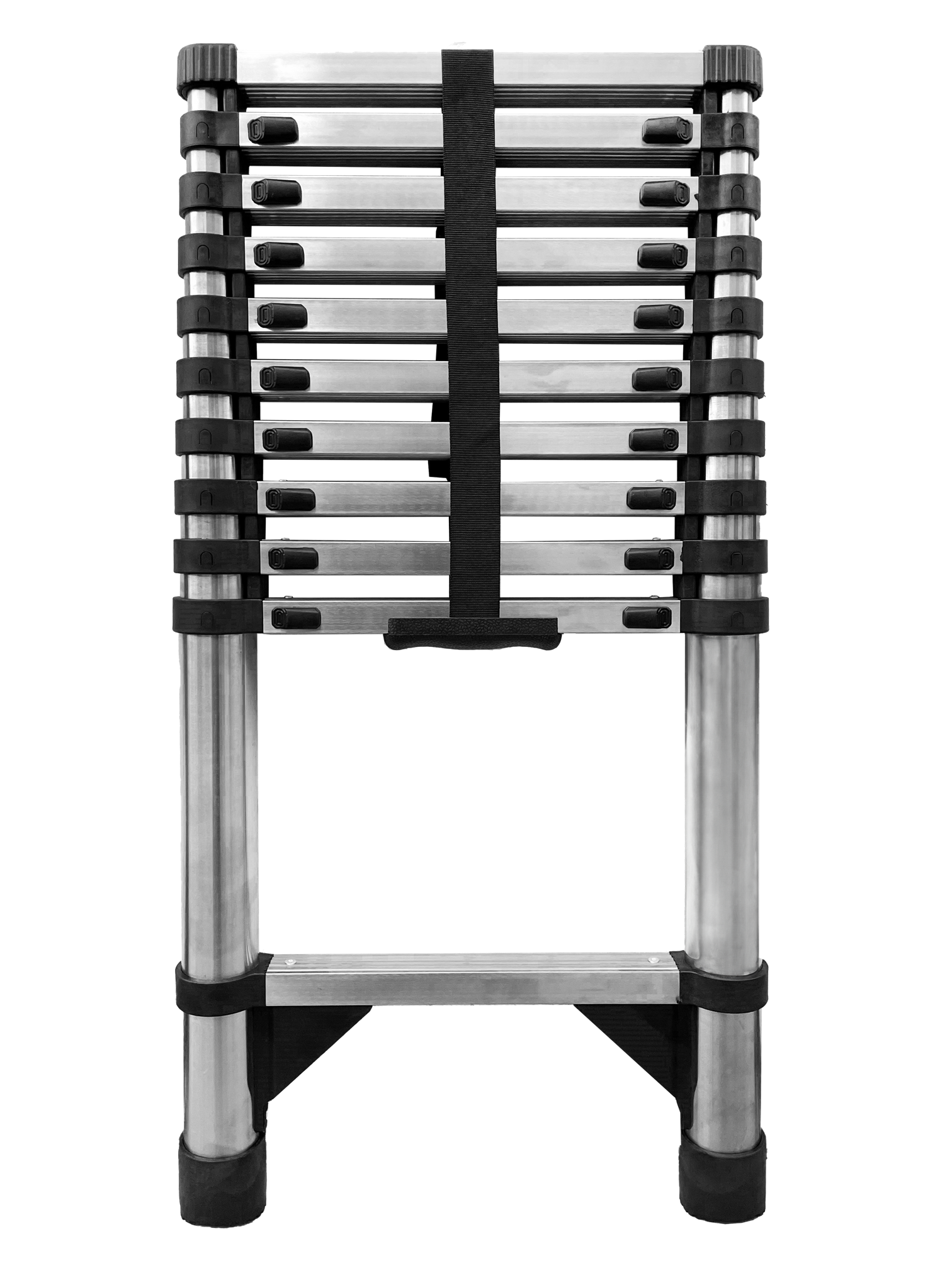 Drabina teleskopowa stalowa 11 stopni przystawna składana 3,2 m